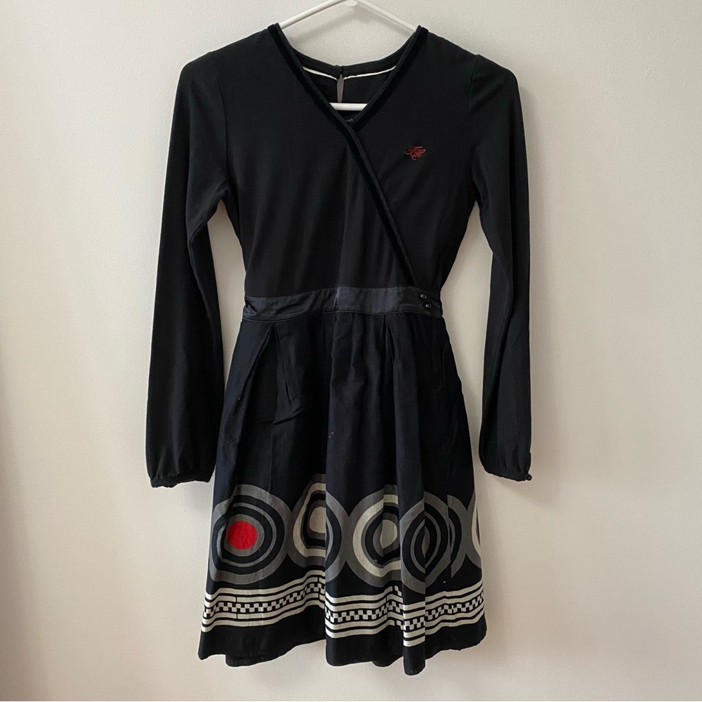 TOMMY HILFIGER BLACK LONG SLEEVE DRESS
